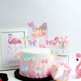 11 Pieces Butterfly Cake Toppers With Happy Birthday Cake Toppers 3D