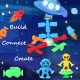 Suction Bath Toys for Kids, 20 Pcs No Hole Outer Space Bath Toy with