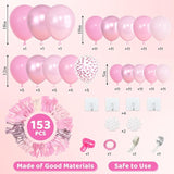 Amandir 153pcs Pink Balloon Garland Arch Kit, Different Sizes 18 12