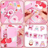 Happy Galentine's Day Banner Pink Galentine’s Day Garlands