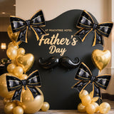 4Pcs Giant Bow Balloons, 97.5cm/38in Big Elegant Coquette Theme Star D
