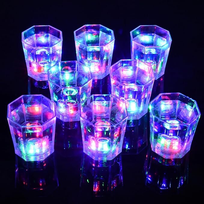 Light Up Shot Glasses Set of 24 Party Favors Adults Shot Cups for