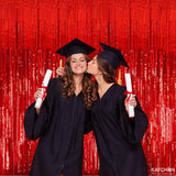 KatchOn, XtraLarge Red Streamers Backdrop - 3.2x8 Feet, Pack of 2 |