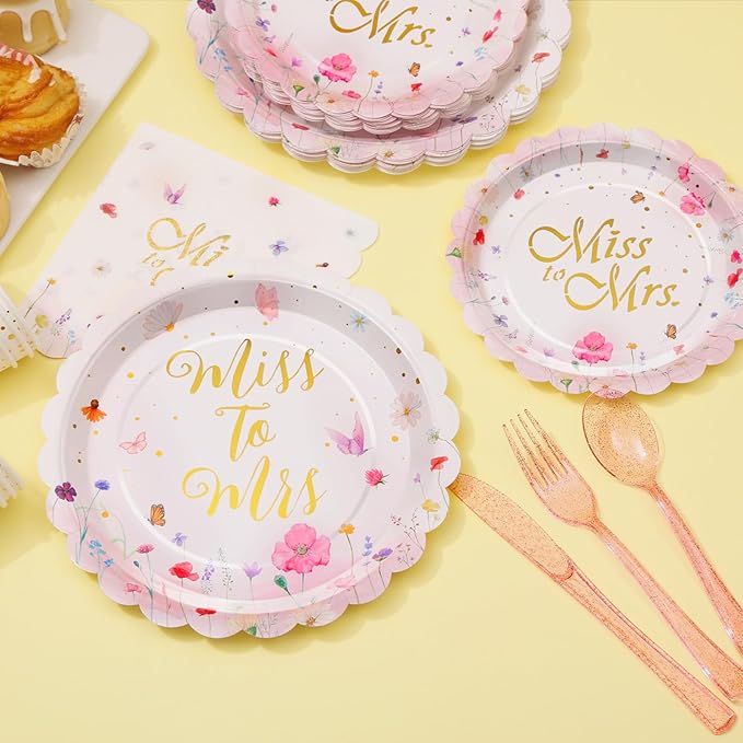 Wildflower Bridal Shower Decorations Bridal Shower Plates and