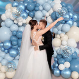 Ouddy Life 157 Pcs Dusty Blue Balloons Garland Arch Kit, Dusty Baby