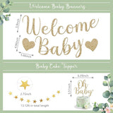 Amandir Baby Shower Decorations Sage Green Balloons Welcome Baby