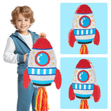WERNNSAI Rocket Piñata - Rocket Ship Piñata Bundle with Blindfold and