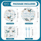 96Pcs Airplane Baby Shower Decorations Airplane Boy Baby Shower