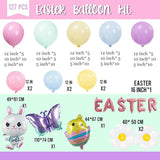 127Pcs Easter balloon garland arch kit with Easter egg chicken daisy