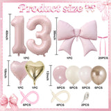 40 Inch Dusty Pink 13 Number Balloon for Girls 13th Birthday