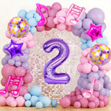9Pcs Kpop Birthday Decorations - Kpop Music Balloons Hot Pink Mus 2