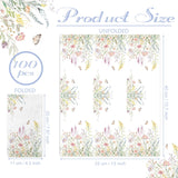 100 Spring Flower Napkins - Watercolor Wild Flower Disposable Hand