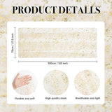 Artoid Mode Beige Gold Gauze Table Runner 120 Inch 10Pcs, Glitter