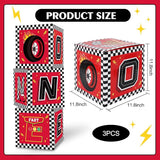 Race Car 1st Birthday Party Supplies Red Yellow Black Balloon Box