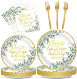96Pcs Eucalyptus Leaves Bridal Shower Party Supplies Cheer to Love