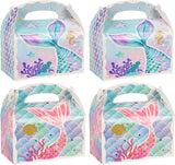 36 Pack Cute Mermaid Party Favor Treat Boxes Small Ocean Gable Boxes
