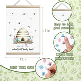 Bumble Bee Gender Reveal Party Bee Baby Shower Finger Print Tree