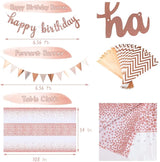 Rose Gold Birthday Decorations Rose Gold Happy Bday Banner Balloons