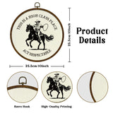 Round Wall Art Framed,Funny Cowboy Round Wall Decor –This Is a High