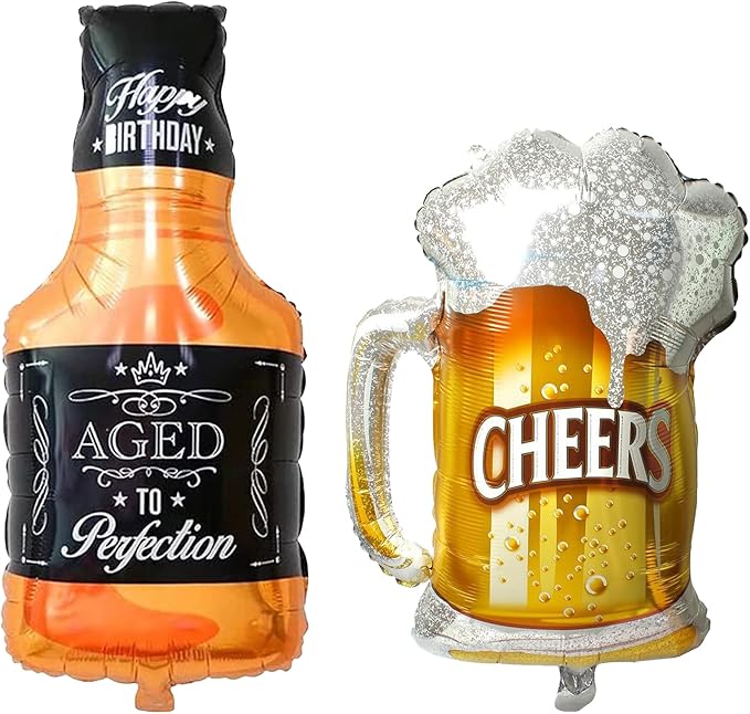 Whiskey Bottle Beer Cup Balloons Set of 2 Whiskey Bottle Beer Mug