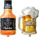 Whiskey Bottle Beer Cup Balloons Set of 2 Whiskey Bottle Beer Mug