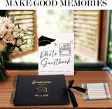12 Pcs 2026 Graduation Guest Book with Photo Sign Decor 80 Pages