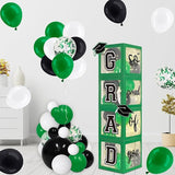 Graduation Decorations 2026 Set of 4 Green Graduation Boxes with