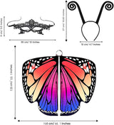Halloween Butterfly Wings Costume for Womens Moth Wings Butterfly