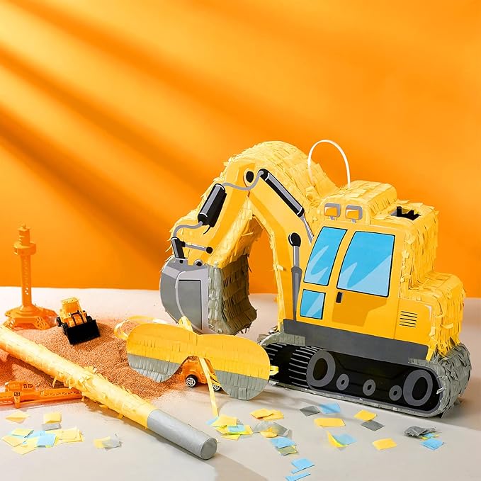 Excavator Construction Truck Pinata for Boys Birthday Party Supplies