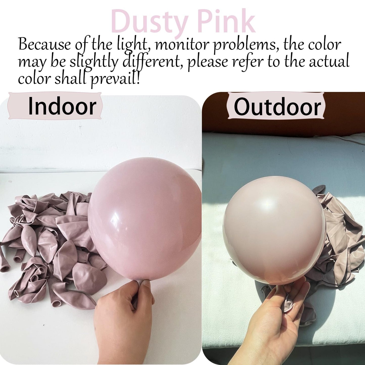 Dusty Pink Balloons, Scmdoti Pale Pink Balloons Different Sizes 18 12