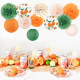 NICROHOME EUR Little Cutie Baby Shower Decorations, 12 PCS Orange