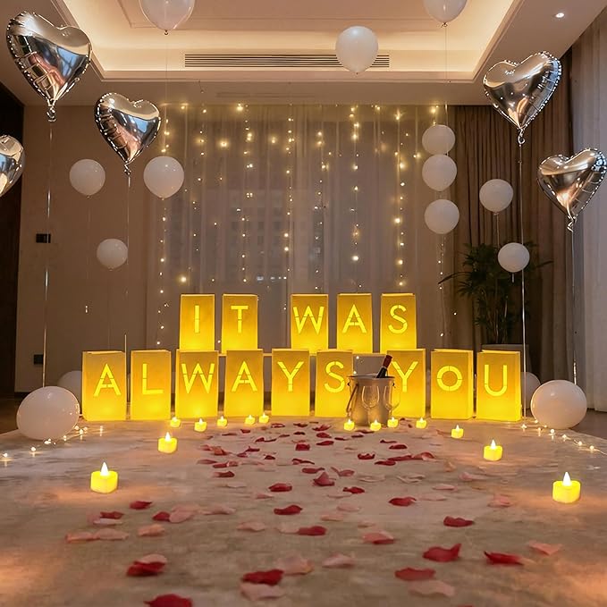 Valentines Day Decorations It was Always You Light Up Letters