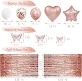 Rose Gold Birthday Decorations Rose Gold Happy Bday Banner Balloons