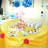 Rose Beauty Princess Party Tablecloth Golden Yellow Tulle Table