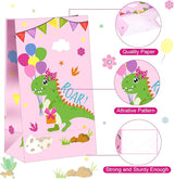 Pajean 24 Pieces Dinosaur Party Bags Dino Candy Favor Bags with