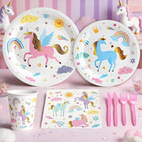 144Pcs Unicorn Birthday Party Supplies Decorations Kids Girl Themed