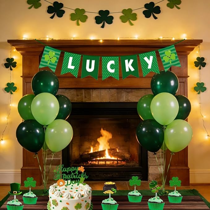 St Patrick's Day Decorations 25PCS Green Party Decoration Set for