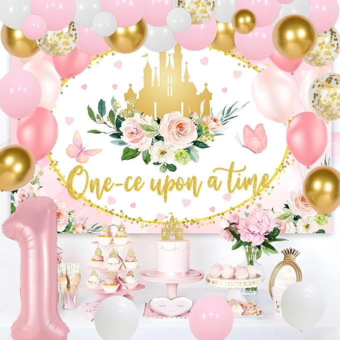 Princess Theme Royal Castle Floral Princess One Ce Upon A Time