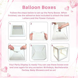 188 pc Pink Bridal Shower Decorations Includes Balloon Arch & Boxes