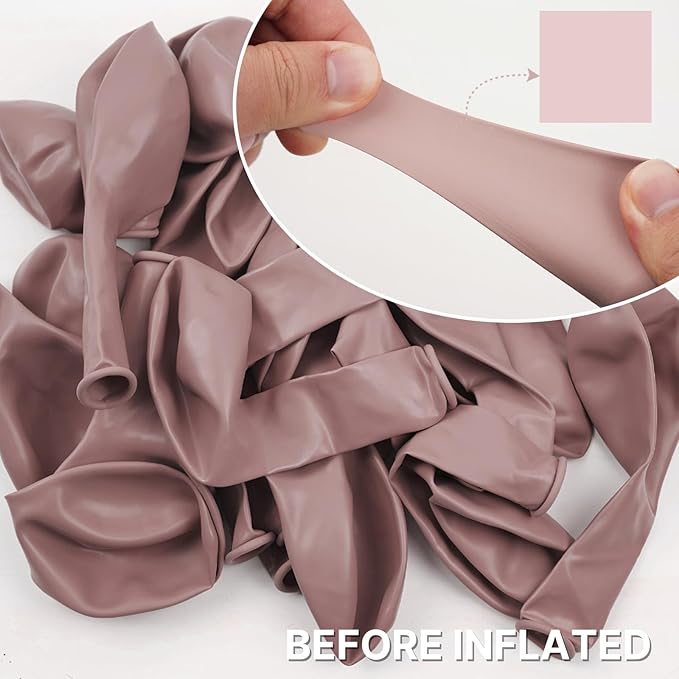 PartyWoo Dusty Pink Balloons 100pcs 12 Inch Boho Blush Lilac Pink