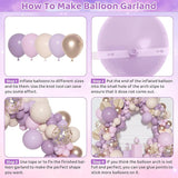 Ouddy Party Dusty Purple Balloon Arch Garland Kit, Different Sizes 18
