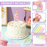 MTLEE Number 8 Birthday Candle with 12 Pcs Spiral Candles for Girls Ma