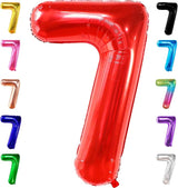 KatchOn, Giant Red Number 7 Balloon - 40 Inch | 7th Birthday Balloon
