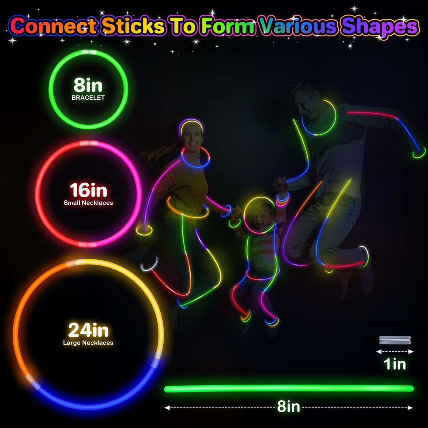 SpringFlower 480 PCS Glow Sticks Bulk Glow Sticks Bracelets For Party