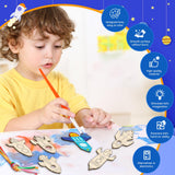 12PCS Rocket Wind Chime Kit for Kids Make Your Own Space