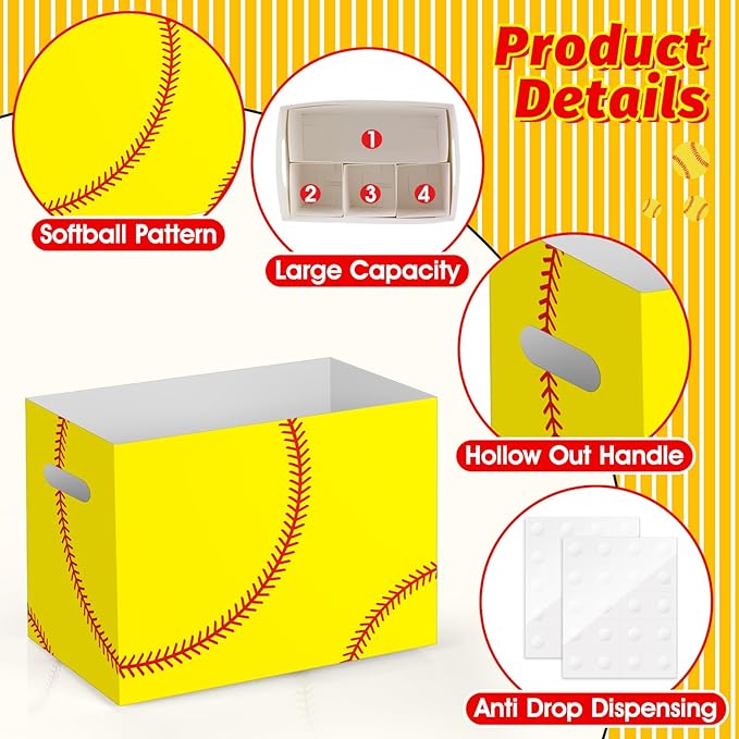 2PCS Softball Utensil Holder Paper Utensil Caddy for Softball Party
