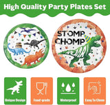 Dinosaur Party Decorations 64 PCS Dinosaur Plates Napkins and Forks