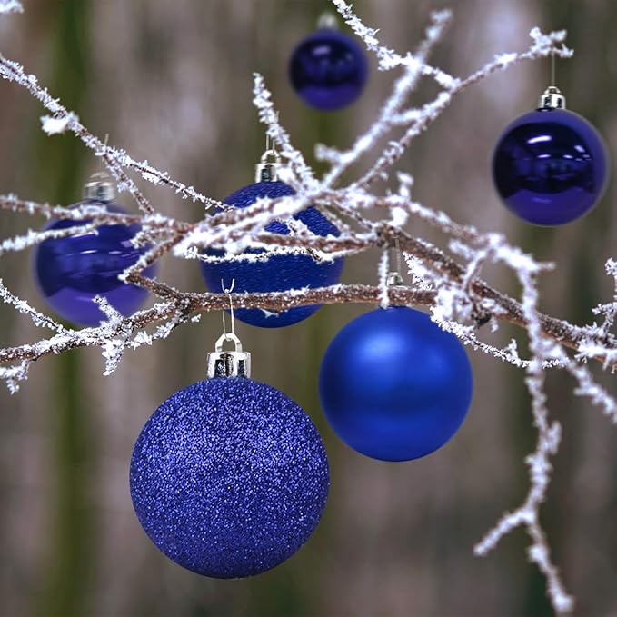 24Pcs Christmas Balls Ornaments for Xmas Tree - Shatterproof
