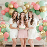 Zesliwy Sage Green Pink Gold Balloons,50Pcs 12Inch Dusty Mint Green