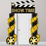 3 Pcs Casino Movie Night Porch Sign Banner Movie Theater Theme Party
